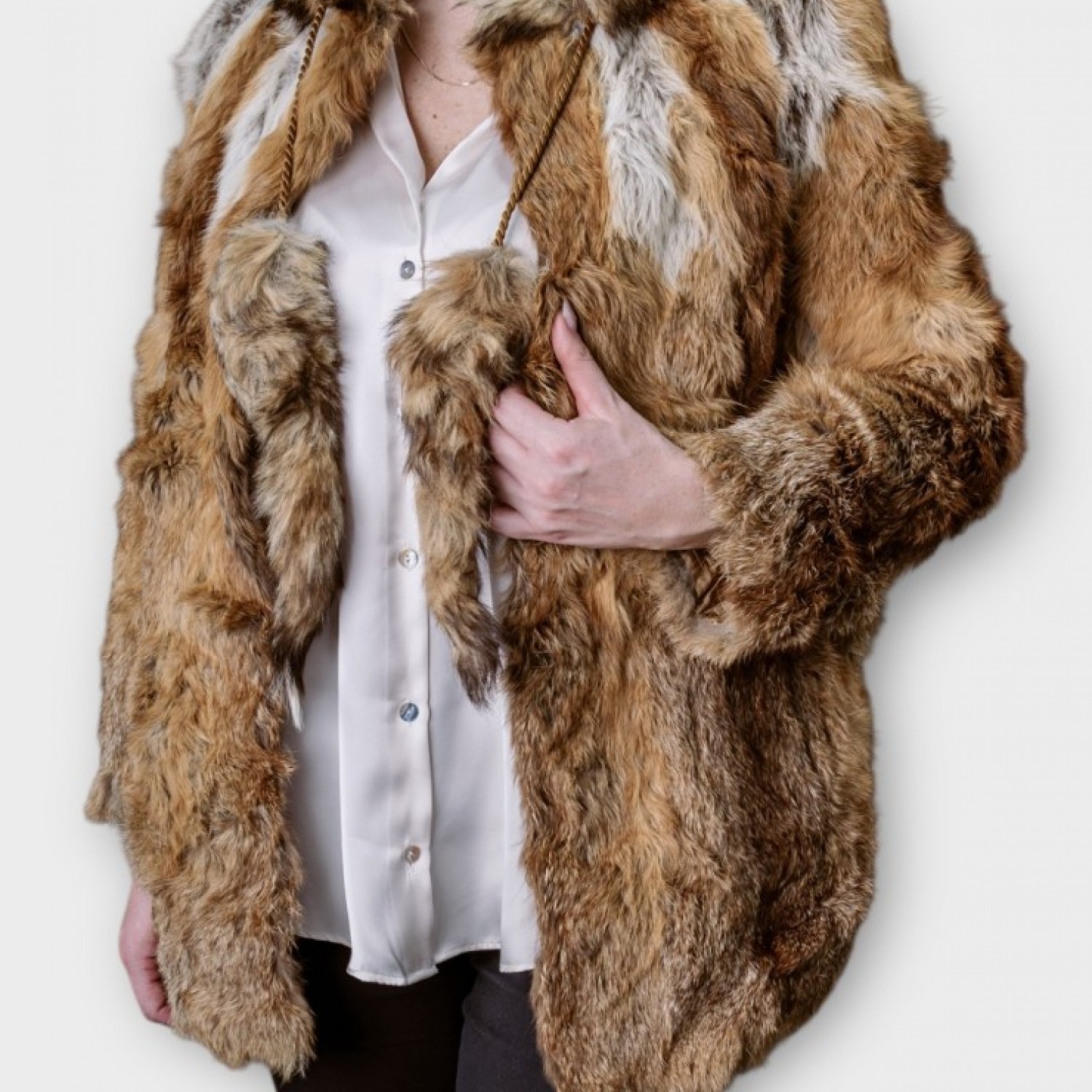 Γούνα Κοντή Σε Καφέ-Μπεζ Απόχρωση