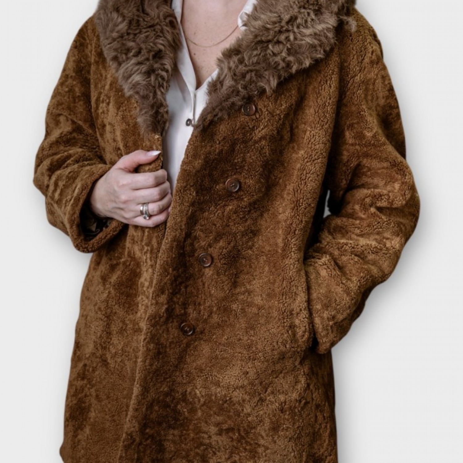 Γούνα Καφέ «Soft Curl»