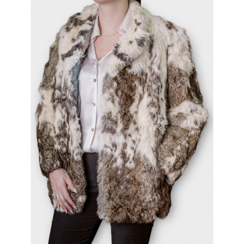 Γυναικεία Γούνα “Snow Leopard” Σε Λευκό & Καφέ