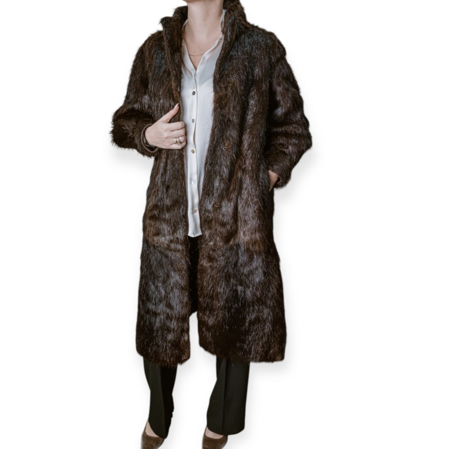 Γυναικεία Σκούρα Καφέ Γούνα