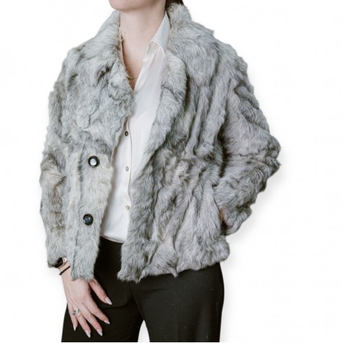 Γκρι Κοντή Γούνα